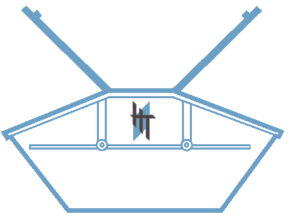 10 m³ Absetzmulde mit Deckel